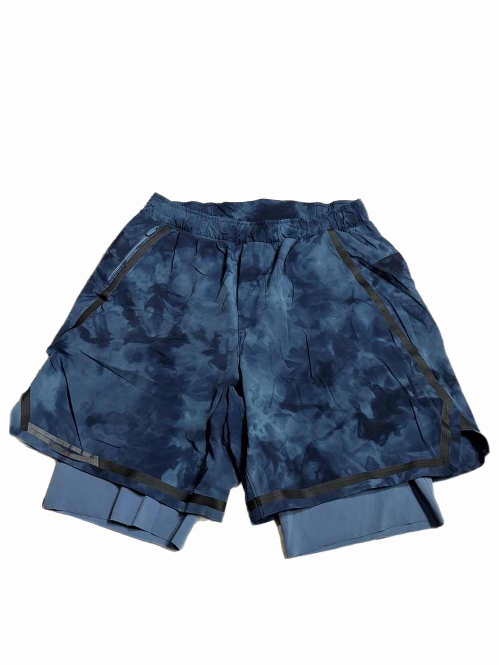 Lululemon Surge Lined Short *6” (Diamond Dye River Blue/True Navy) Size Small